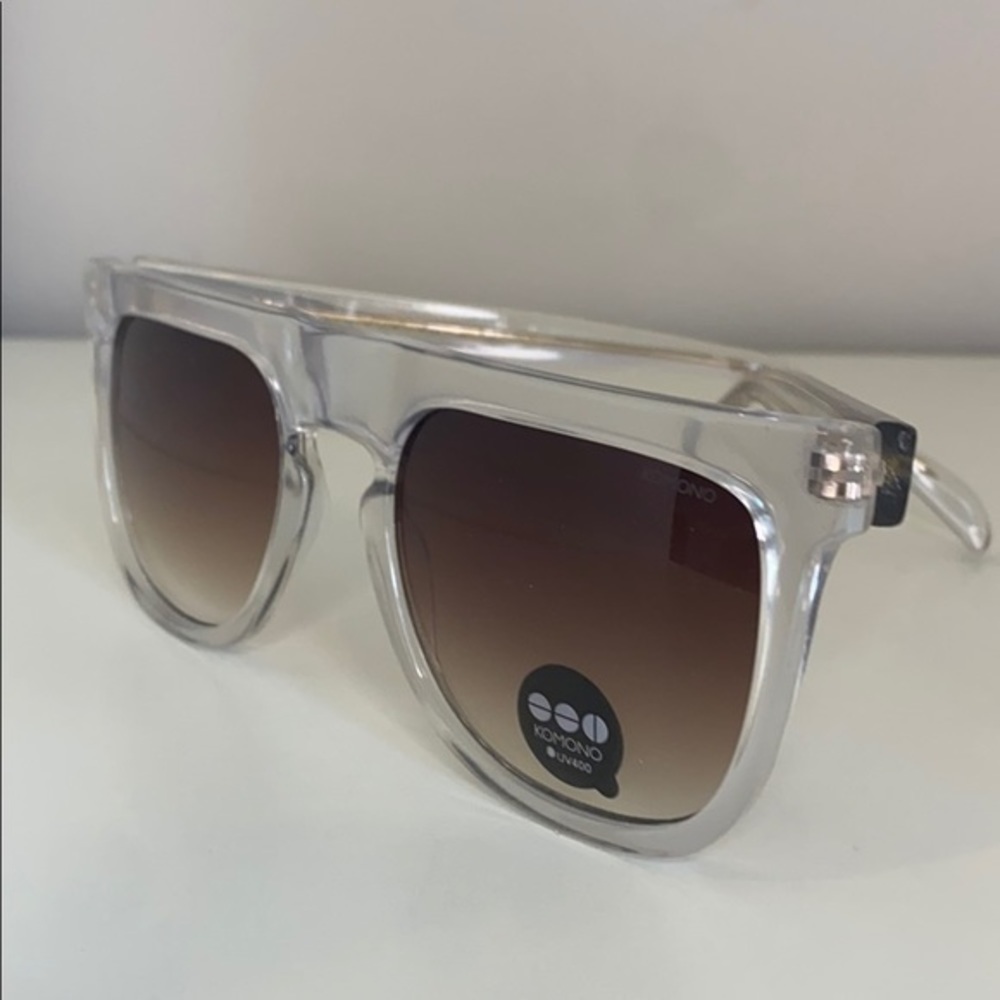 Komono Sunglasses NEW The Bennet Clear square - Picture 12 of 16
